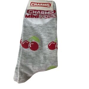 Charms Mini Pops Gray Cherry Pattern Men’s Socks